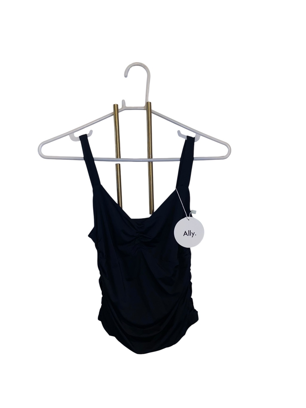 Ally Ruched Scoop Neck Active Wear Cami Tank Top Pickle Ball Running Sporty Gym — image 4 of 8